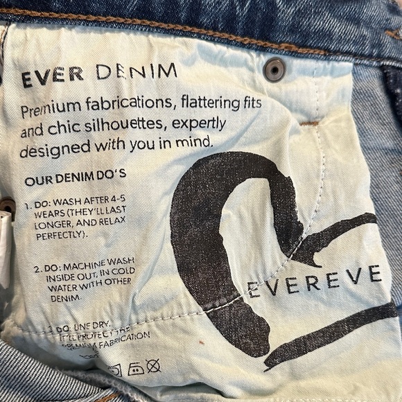 EVEREVE Denim Trousers, high waist button fly, size 28. Like new! - Picture 5 of 7